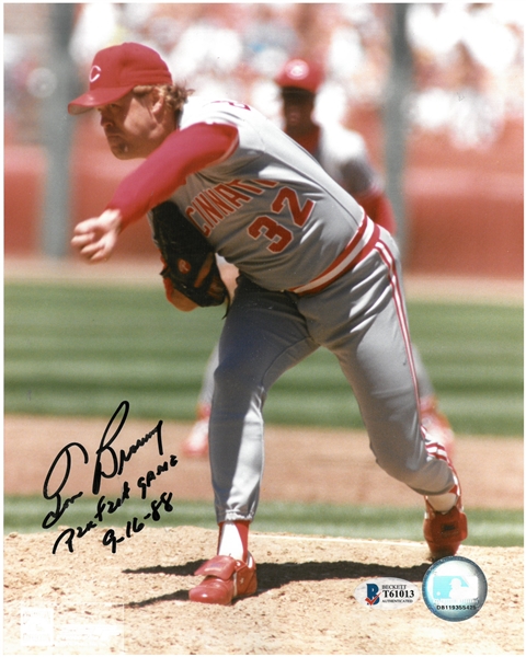 Tom Browning Autographed 8x10 w/ Perfect Game