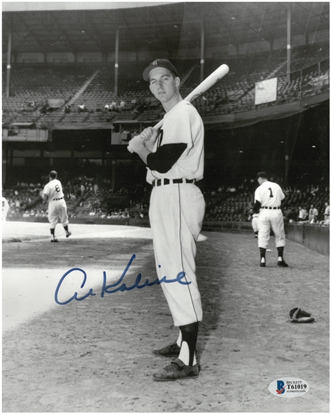 Al Kaline Autographed 8x10 Photo - Posed Before a Game