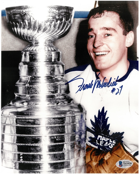 Frank Mahovlich Autographed 8x10 Photo with the Cup