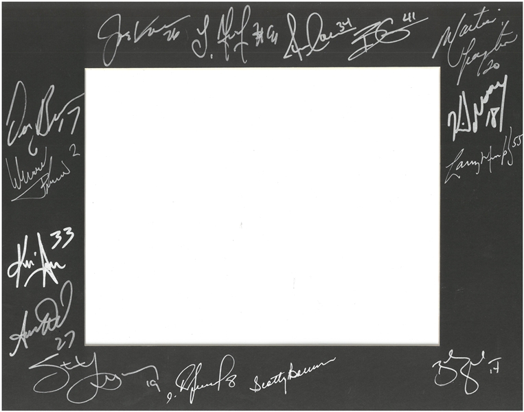 1997 Detroit Red Wings Team Signed Mat Board for 8x10 Photo - 19 Autographs