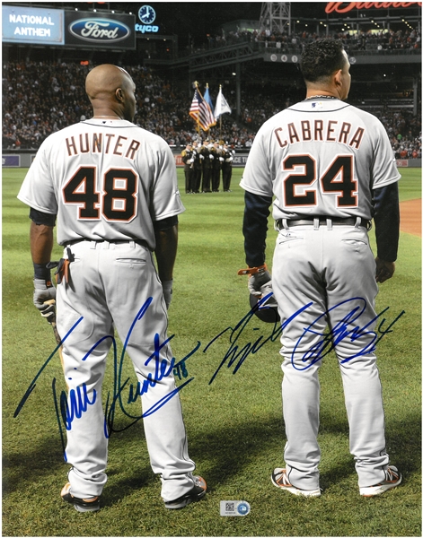 Torii Hunter & Miguel Cabrera 11x14 Autographed