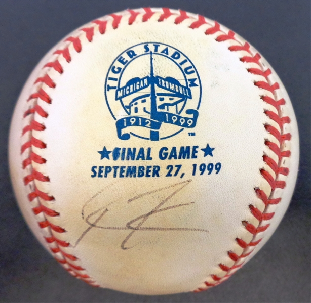 Robert Fick Autographed Last Game at Tiger Stadium Ball
