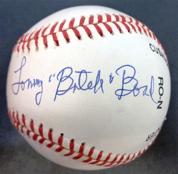Tommy "Butch" Bond & Porky Lee Inscribed Little Rascals Autographed Baseball