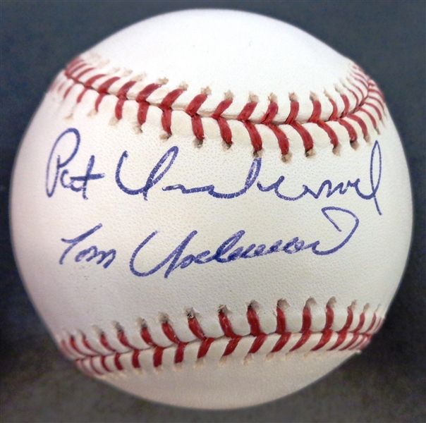 Pat & Tom Underwood Autographed Baseball