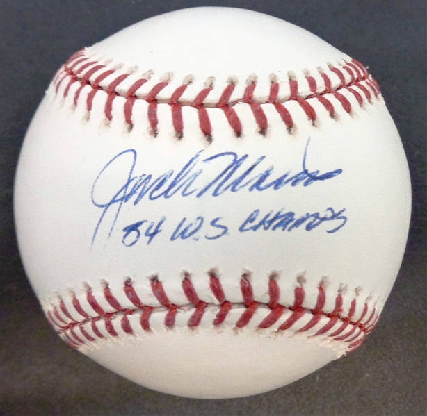 Jack Morris Autographed Baseball w/ 84 Champs