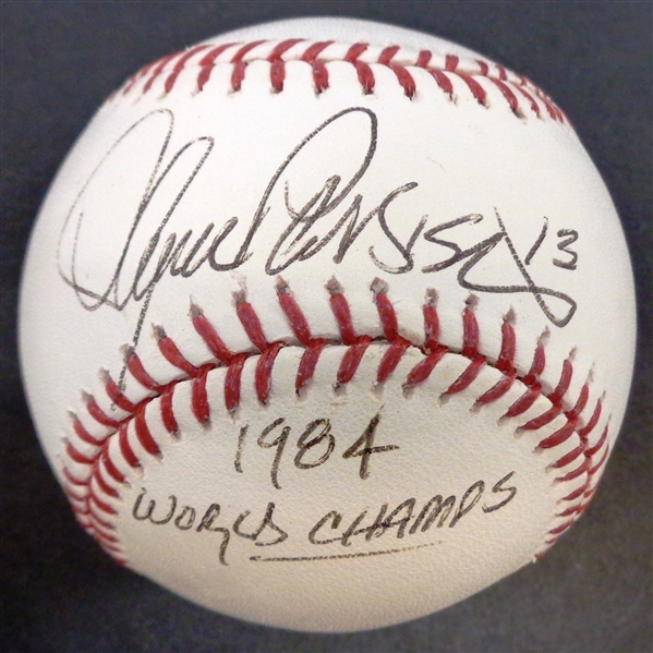 Lance Parrish Autographed Baseball w/ 84 World Champs