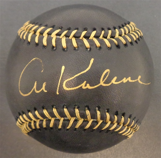 Al Kaline Autographed Black Baseball