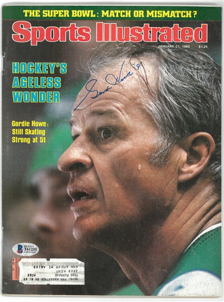 Gordie Howe Autographed 1980 Sports Illustrated