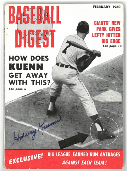 Harvey Kuenn Autographed 1960 Baseball Digest