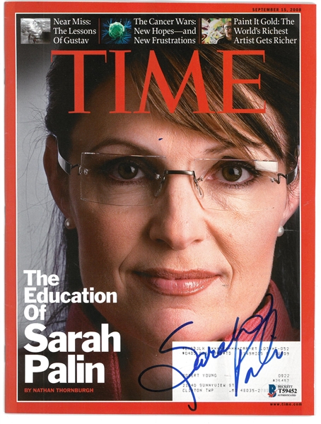 Sarah Palin Autographed Time Magazine