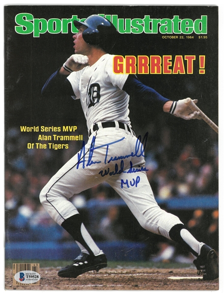 Alan Trammell Autographed 1984 Sports Illustrated w/ WS MVP