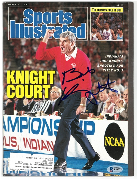 Bobby Knight Autographed 1987 Sports Illustrated