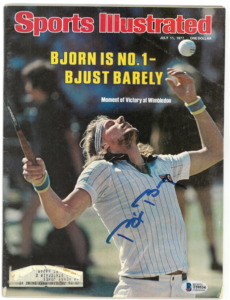 Bjorn Borg Autographed 1977 Sports Illustrated