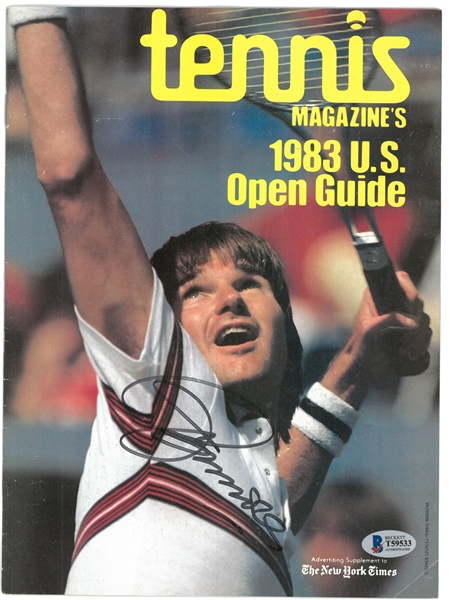 Jimmy Connors Autographed 1983 US Open Magazine