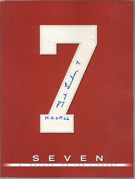Ted Lindsay Autographed "7" Book
