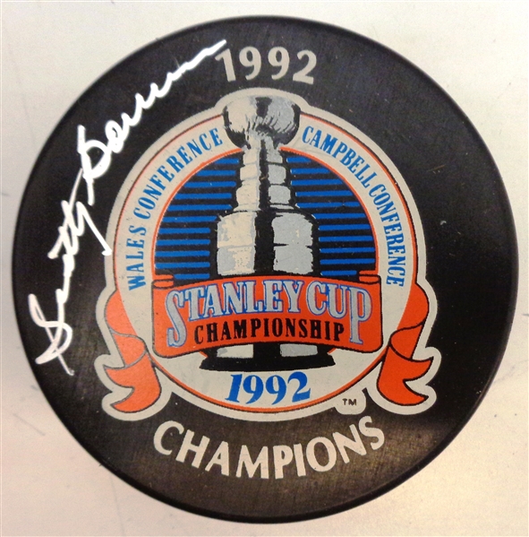 Scotty Bowman Autographed 92 Stanley Cup Champs Puck