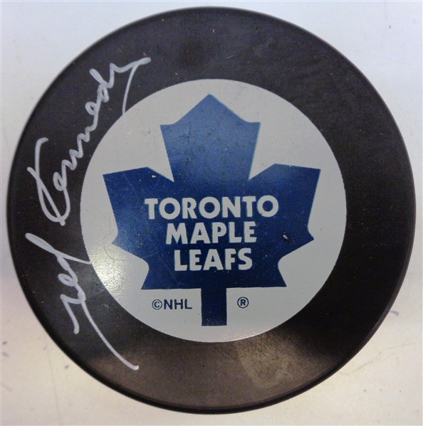 Ted Kennedy Autographed Maple Leafs Puck