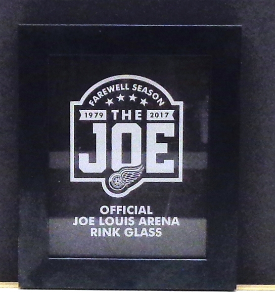 Joe Louis Arena Framed & Engraved 10x12 Rink Glass