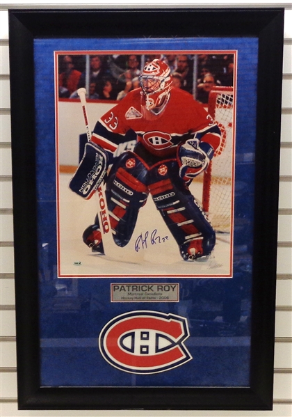 Patrick Roy Autographed Framed 16x20 (Pick Up Only)