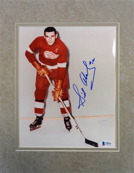 Sid Abel Autographed Matted 8x10 Photo