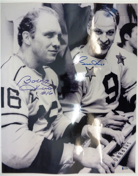 Gordie Howe & Bobby Hull Autographed 16x20 Photo