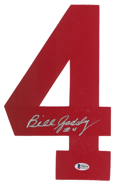 Bill Gadsby Autographed Red Jersey Number