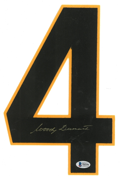 Woody Dumart Autographed Black Jersey Number