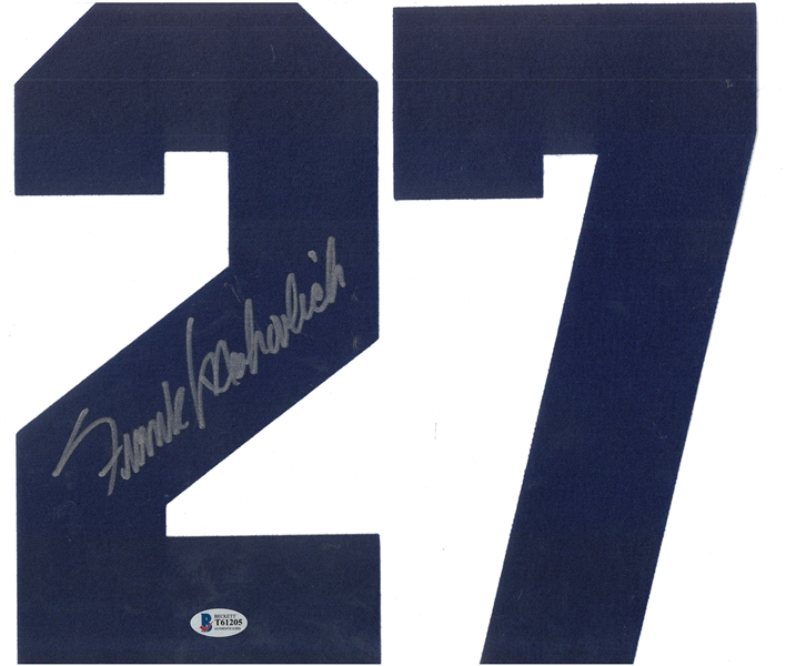 Frank Mahovlich Autographed Blue Jersey Number Set