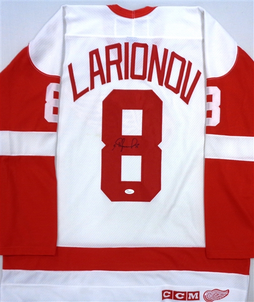 Igor Larionov Autographed Red Wings CCM Jersey