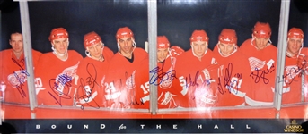 Bound for the Hall Poster Signed by 9 Red Wings Hall of Famers