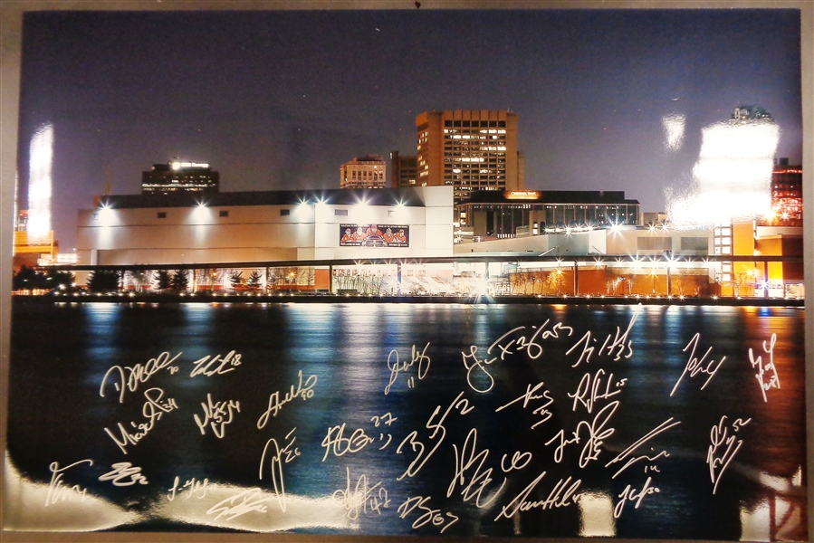 Joe Louis Arena 20x30 Signed by 27 Players