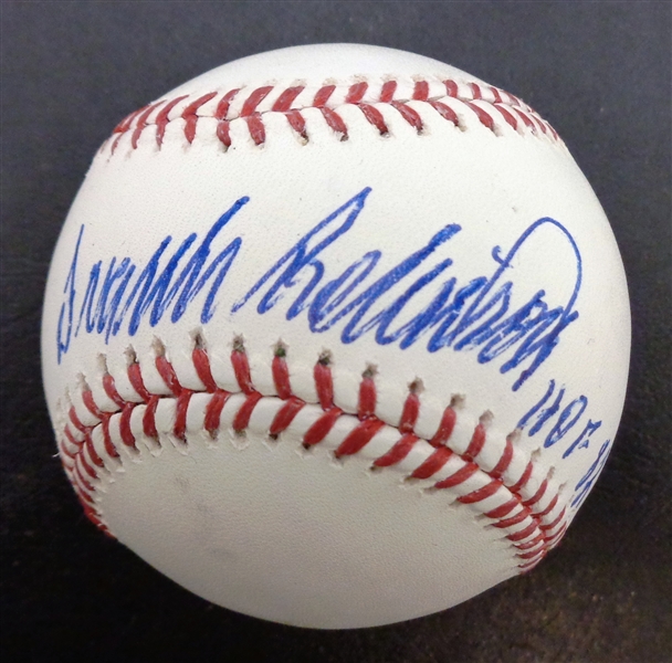 Frank Robinson Autographed Baseball w HOF