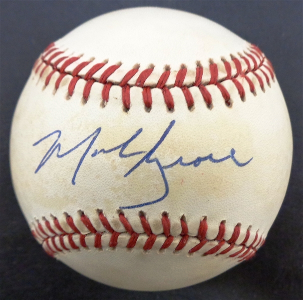 Mark Grace Autographed Baseball