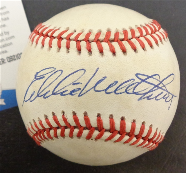 Eddie Mathews Autographed Baseball