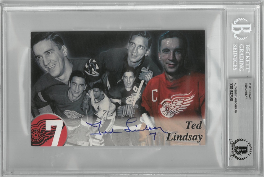 Ted Lindsay Autographed 4x6 Photo