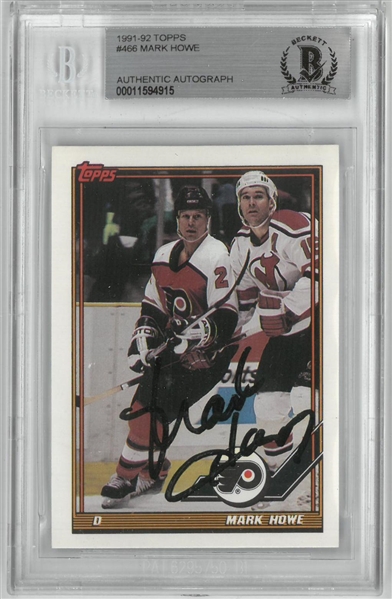 Mark Howe Autographed 1991/92 Topps