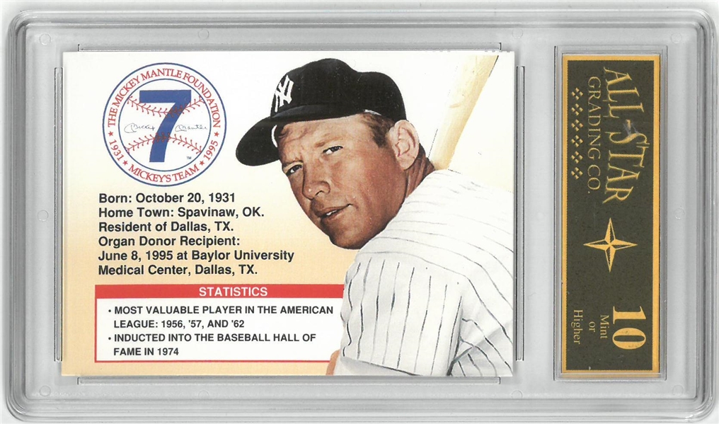 Mickey Mantle Foundation Promo Card