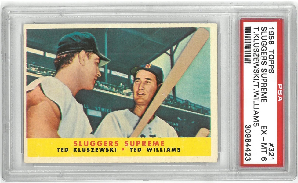 1958 Topps Sluggers Supreme PSA 6 - Williams/Kluszewski