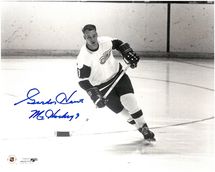 Gordie Howe Autographed 8x10 Photo w/ Mr. Hockey