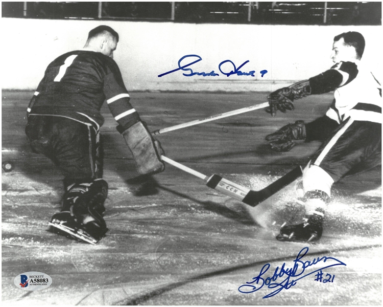 Gordie Howe & Bobby Baun Autographed 8x10 Photo