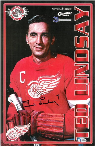 Ted Lindsay Autographed 11x17 Ottawa Citizen