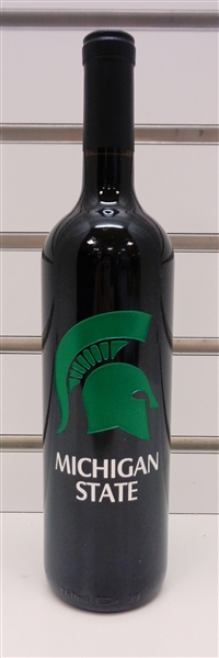 Michigan State Spartans Engraved Logo Wine