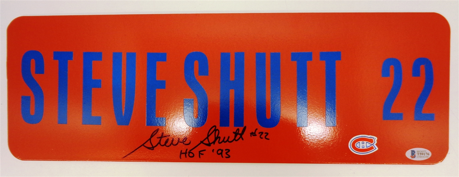 Steve Shutt Autographed 6x18 Street Sign