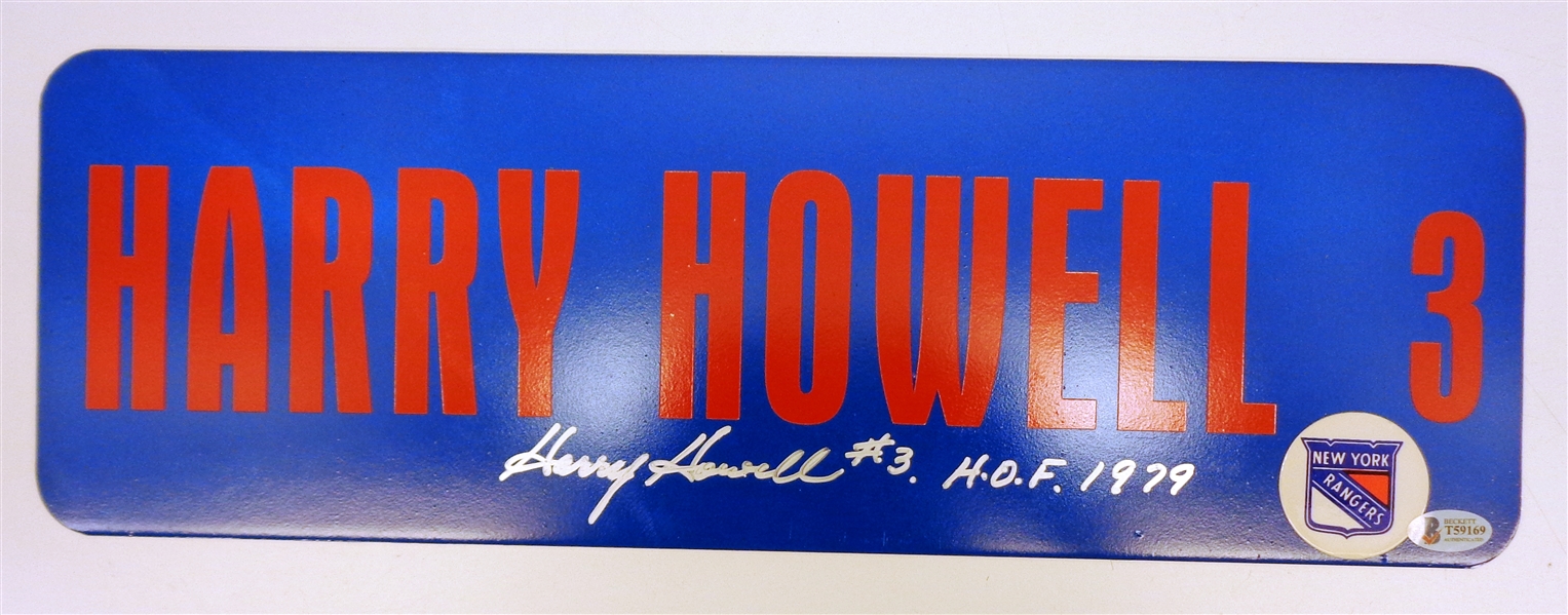 Harry Howell Autographed 6x18 Street Sign