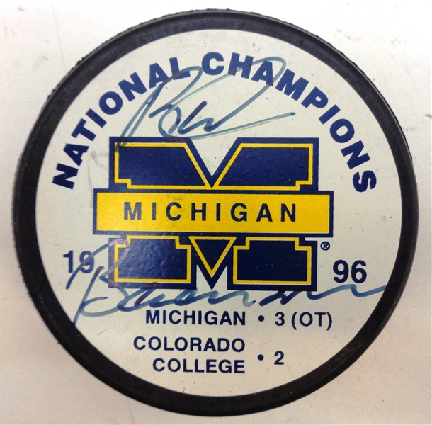 Red Berenson Autographed 96 U of M Puck