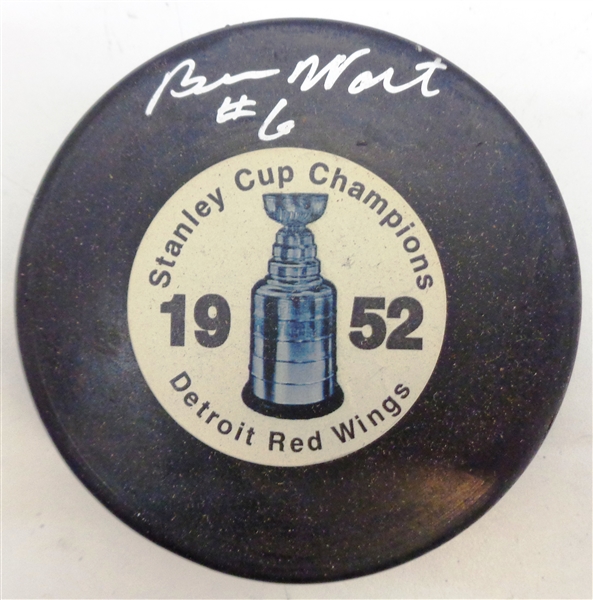 Benny Woit Autographed 1952 Cup Puck