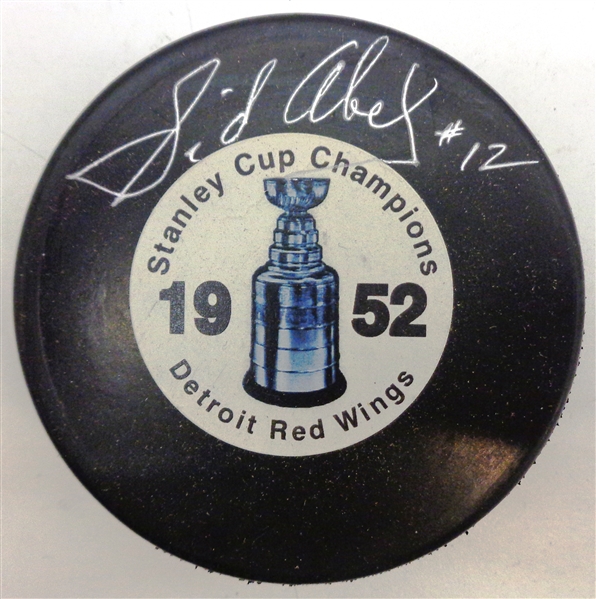 Sid Abel Autographed 1952 Cup Puck