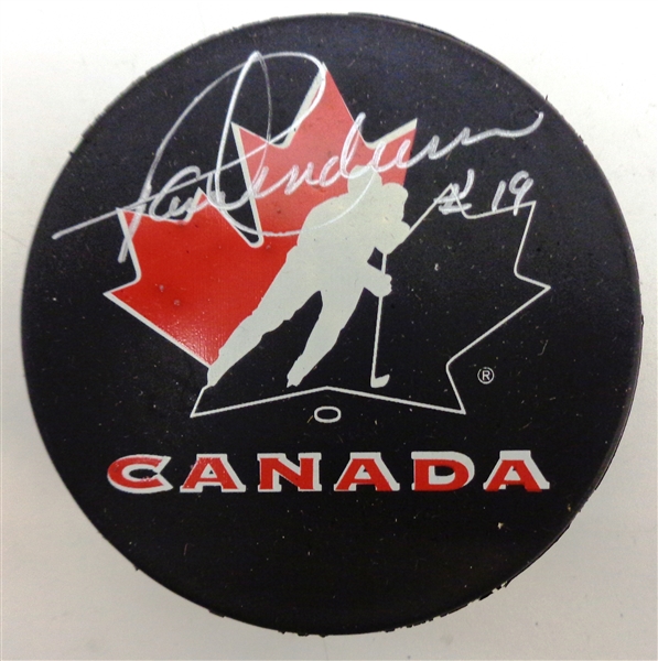 Paul Henderson Autographed Canada Puck