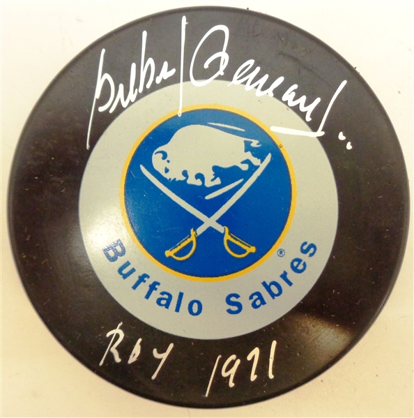Gilbert Perreault Autographed Sabres Puck w/ ROY