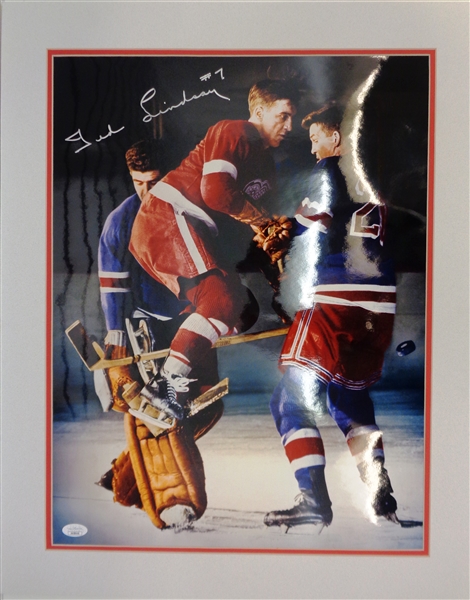 Ted Lindsay Autographed Matted 16x20 Photo